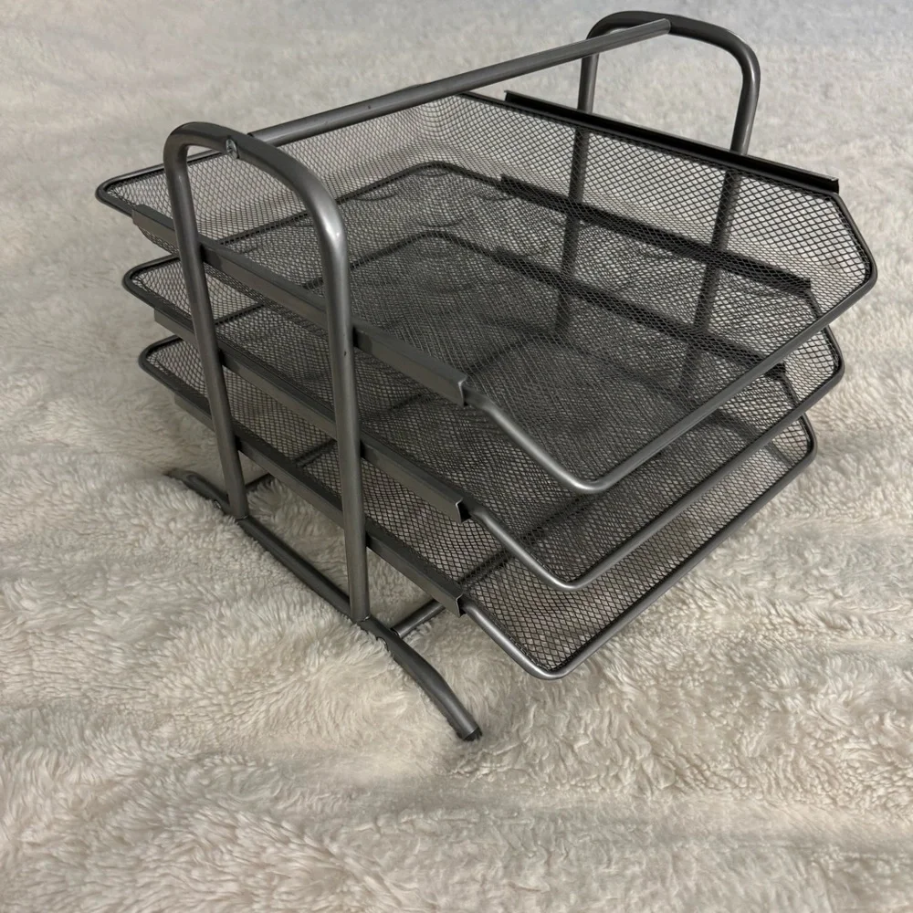 Black Mesh Desk Organizer